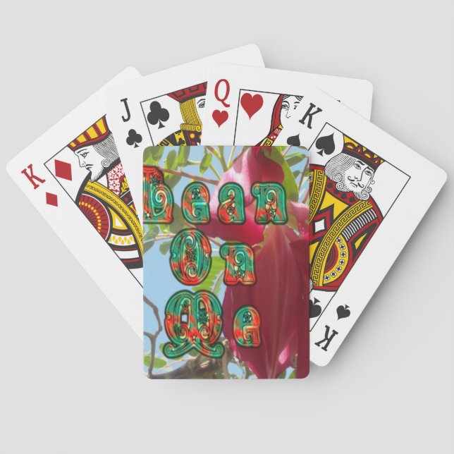 Inspirational Lean on Me Blommigt Skyward Art-utsk Spel Kort (Baksidan)