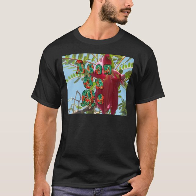 Inspirational Lean on Me Blommigt Skyward Art-utsk T Shirt (Framsida)