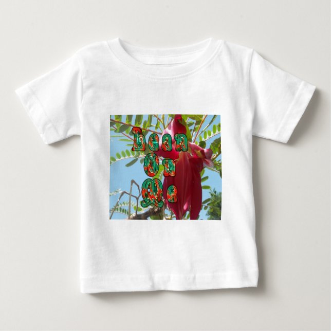 Inspirational Lean on Me Blommigt Skyward Art-utsk Tee (Framsida)
