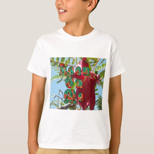 Inspirational Lean on Me Blommigt Skyward Art-utsk Tee (Framsida)