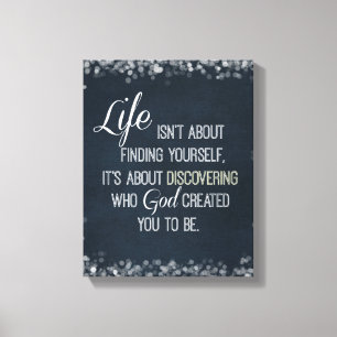 Inspirational Life and God Quote Canvastryck