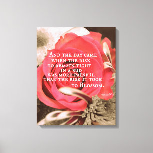 Inspirational Life-citat om risk Canvastryck
