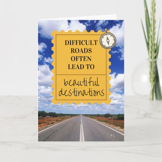 Inspirational Life Motto Card Kort (Framsida)
