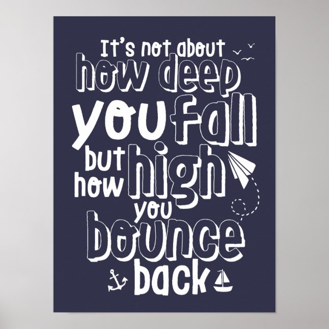 Inspirational Life Quote Poster att gå vidare (Framsidan)