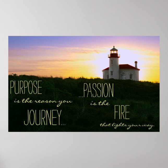 Inspirational Lighthouse Quote Poster (Framsidan)