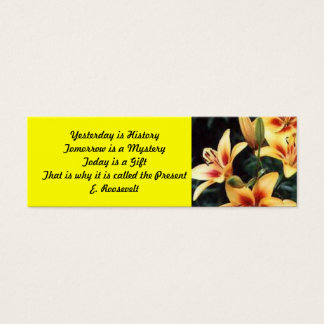 Inspirational Lily Bookmark Litet Visitkort
