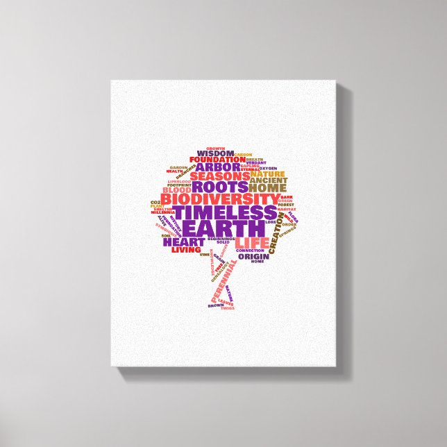 Inspirational Livets träd Märkre Cloud Canvastryck (Framsida)