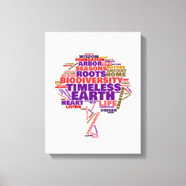 Inspirational Livets träd Märkre Cloud Canvastryck
