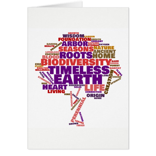 Inspirational Livets träd Märkre Cloud Hälsningskort (Framsidan)