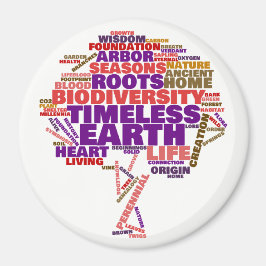 Inspirational Livets träd Märkre Cloud Magnet