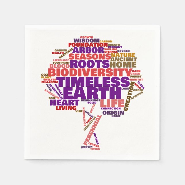 Inspirational Livets träd Märkre Cloud Pappersservett (Framsidan)