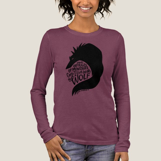Inspirational Lupus Shirt – Live with the Wolf Typ T Shirt (Framsida)