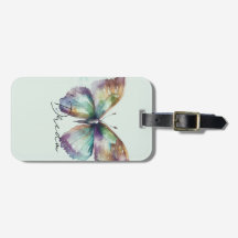 Inspirational Mint Aqua Blue Dream Butterfly