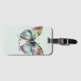 Inspirational Mint Aqua Blue Dream Butterfly Bagagebricka