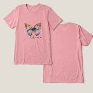 Inspirational Mint Aqua Blue Dream Butterfly T Shirt