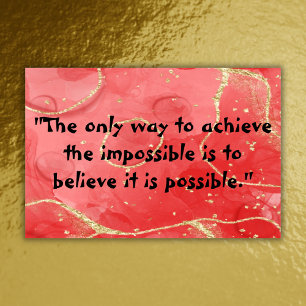 Inspirational Monogram: Black on Red Poster