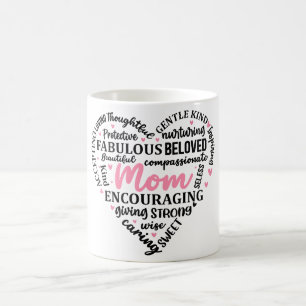 Inspirational Mors dag Heart/Mamma Kaffemugg