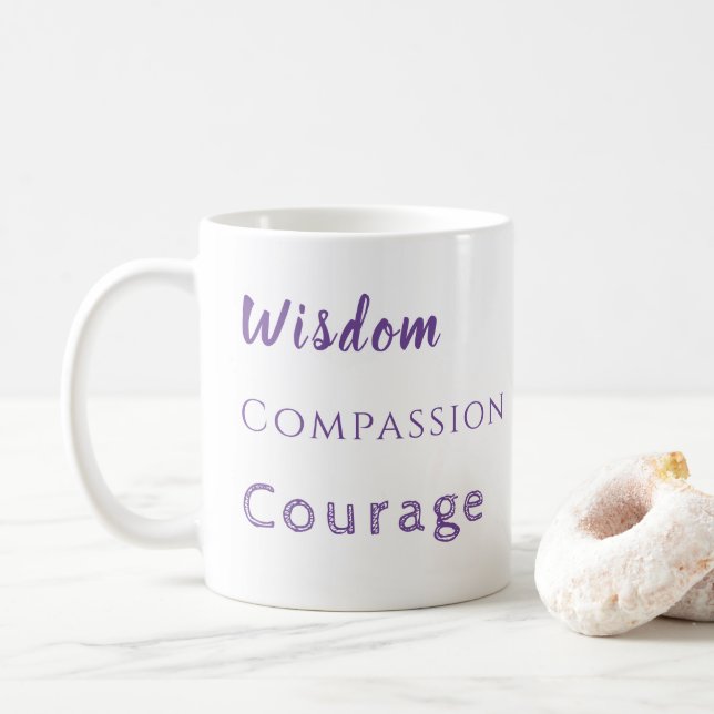 Inspirational Mors dag Typography Courage Kaffemugg (Med munk)