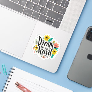 Inspirational Motivation Dream Big Work Hard Klistermärken