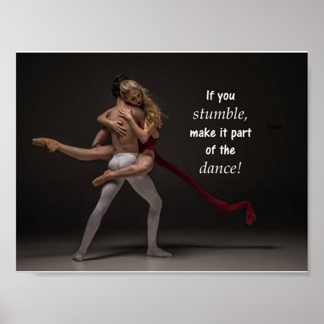 Inspirational & Motivation Quote Ballerina Dance Poster (Framsidan)