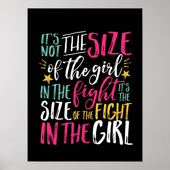 Inspirational Motivation Quote Strong Woman Girl Poster (Framsidan)