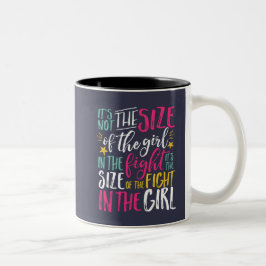 Inspirational Motivation Quote Strong Woman Girl Två-Tonad Mugg