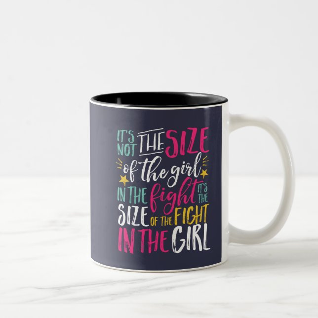 Inspirational Motivation Quote Strong Woman Girl Två-Tonad Mugg (Höger)