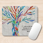 Inspirational Motivation Quote Träd Mouse Pad Musmatta<br><div class="desc">Den här dekorativa musmattan har ett mosaiskt träd i regnbåge i färg och plats för ditt favoritcitat. Använda alternativet Anpassa ytterligare om du vill ändra texten storlekt, stil eller färg om du vill. Eftersom vi skapar vår egen teckning kommer du inte att hitta just den här bilden från andra designers....</div>