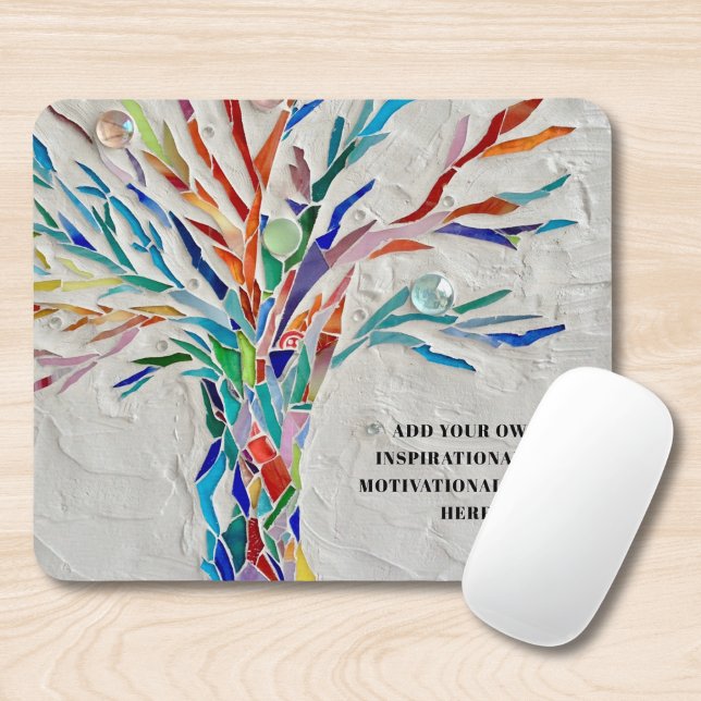 Inspirational Motivation Quote Träd Mouse Pad Musmatta (Skapare uppladdad)