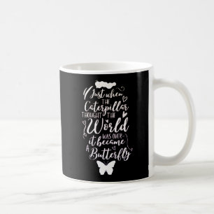 Inspirational Motivational Butterfly Quote Kaffemugg