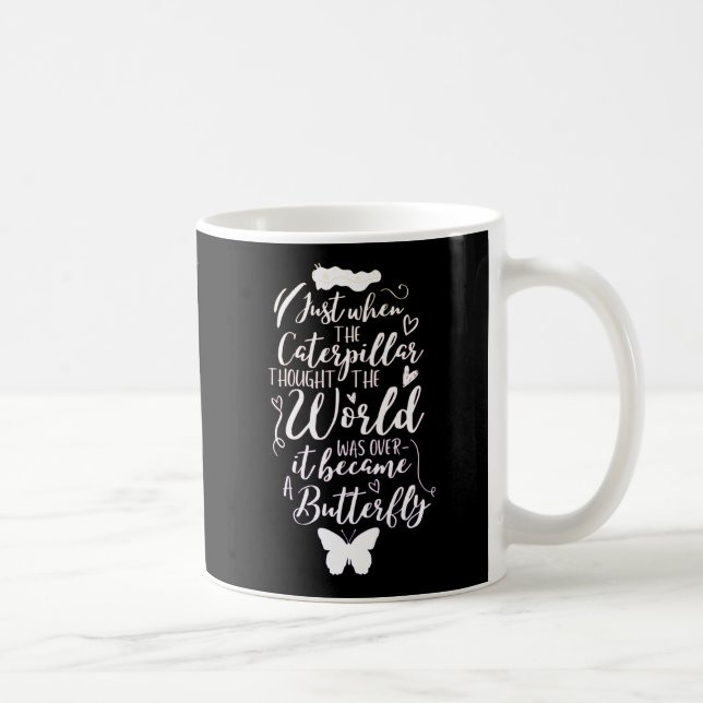 Inspirational Motivational Butterfly Quote Kaffemugg (Höger)