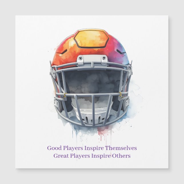 Inspirational Motivational Football Helmet  (Framsida)