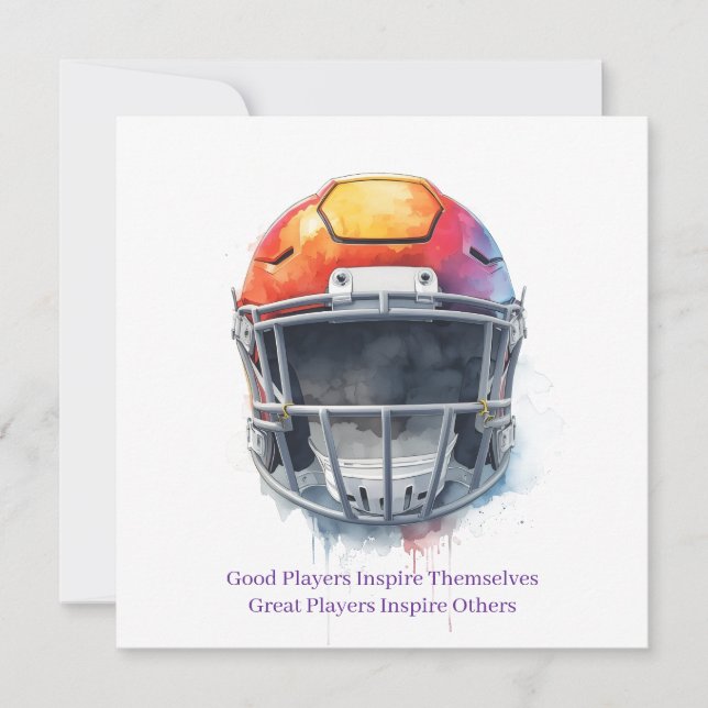 Inspirational Motivational Football Helmet  (Framsida)