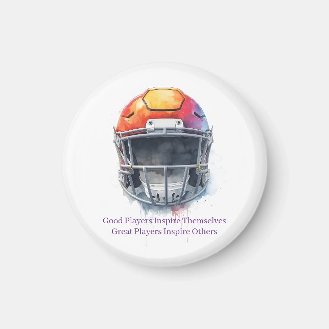 Inspirational Motivational Football Helmet  Magnet (Framsidan)