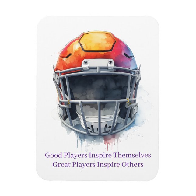 Inspirational Motivational Football Helmet  Magnet (Vertikal)