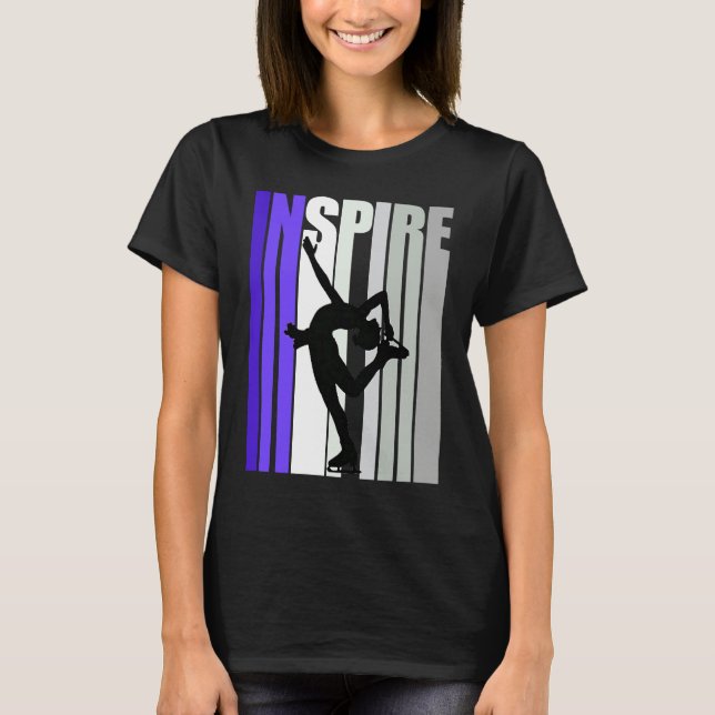 Inspirational Motivational Ice Skating Instructor  T Shirt (Framsida)