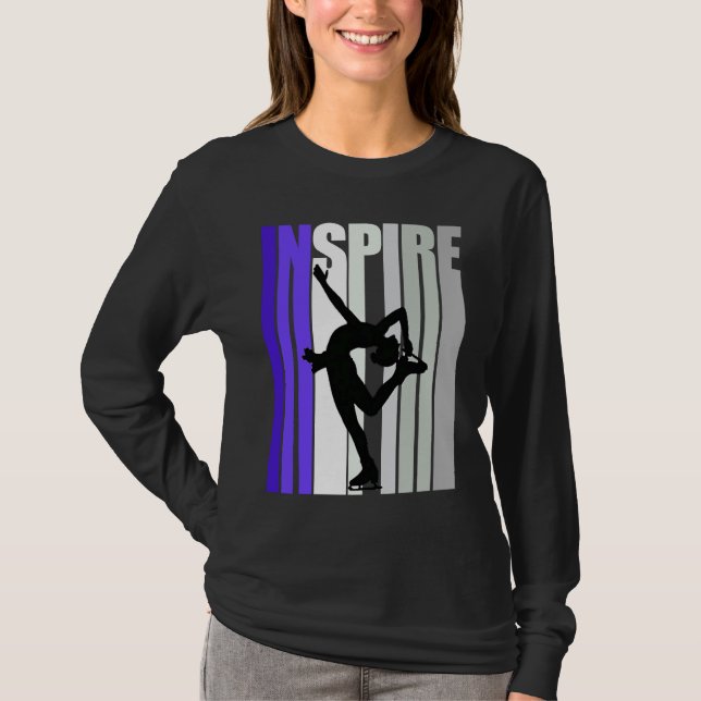 Inspirational Motivational Ice Skating Instructor  T Shirt (Framsida)