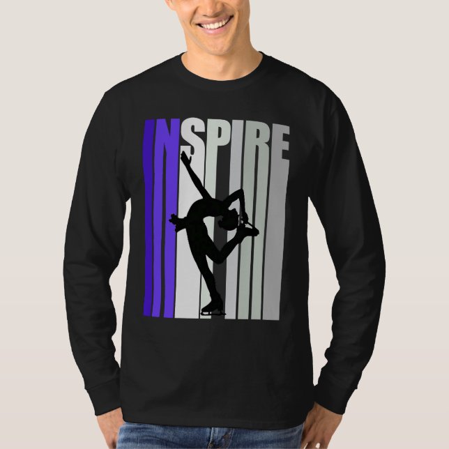 Inspirational Motivational Ice Skating Instructor  T Shirt (Framsida)