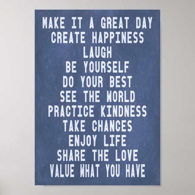 Inspirational Motivational Modern Happiness Poster (Framsidan)