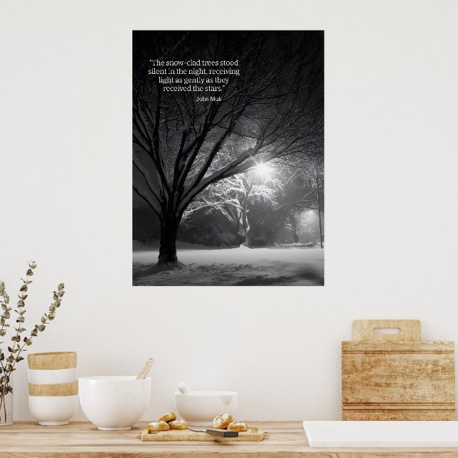 Inspirational motivational nature quote poster (Kök)