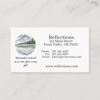 Inspirational Mountain Scene Business Card Visitkort