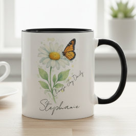 Inspirational Mug - Daisy Butterfly Choose Joy Mugg