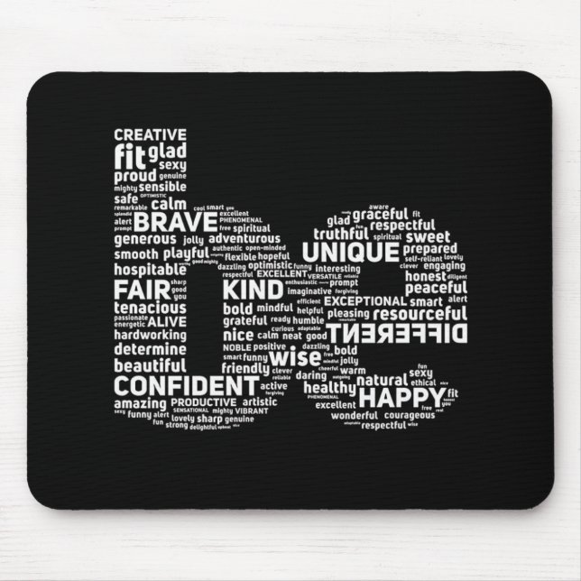 Inspirational Ord Art Mouse Pad Musmatta (Framsidan)