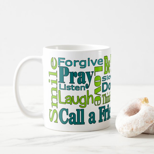 Inspirational Ord Cloud Coffee Mugg (Med munk)