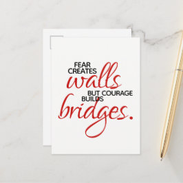 Inspirational Ord Courage Bygger Bridges Vykort