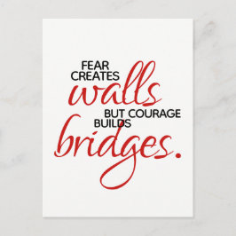 Inspirational Ord Courage Bygger Bridges Vykort