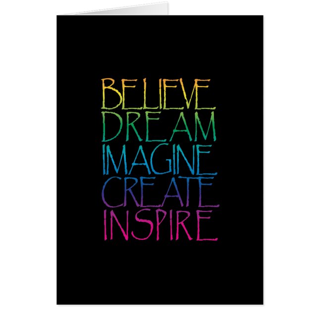 Inspirational Ord Hälsningskort (Framsidan)