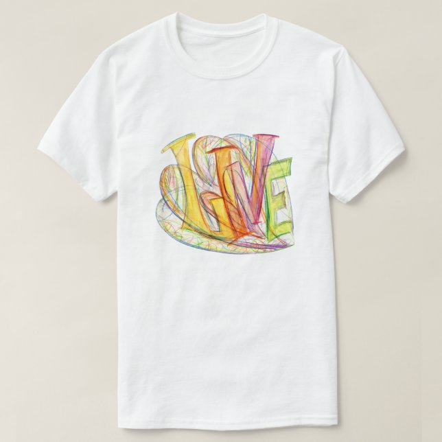 Inspirational Ord Live Art Shirt Tee (Design framsida)