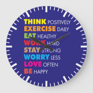 Inspirational Ord - Motivational Stor Klocka