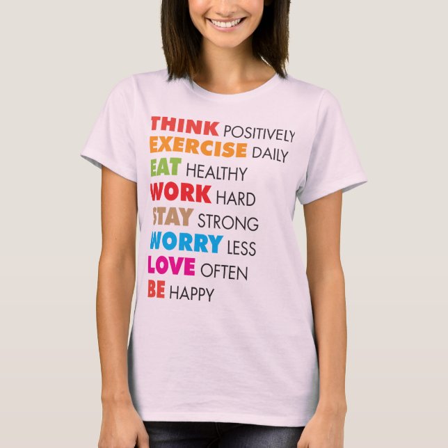 Inspirational Ord - Motivational T-shirt (Framsida)